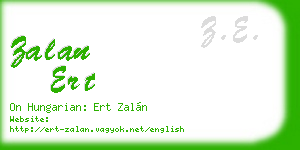 zalan ert business card